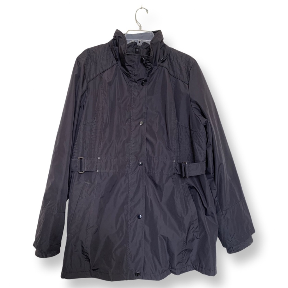 Susan Graver Black Warm Water Resistant Coat XL